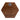 Walnut hexagon patent plaque with silver foil USPTO seal and engraved patent details