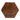 Walnut hexagon patent recognition plaque with laser engraved USPTO seal and patent drawing