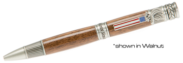 American Patriot Commemorative Pen - Solid Walnut, Handcrafted