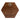Walnut hexagon patent recognition plaque with gold foil USPTO seal and engraved patent layout