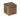 Walnut inventor cube with gold foil USPTO seal, desktop display