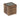 Walnut inventor cube with silver black and white USPTO seal disc, desktop display