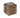 Walnut inventor cube with silver foil USPTO seal, desktop display