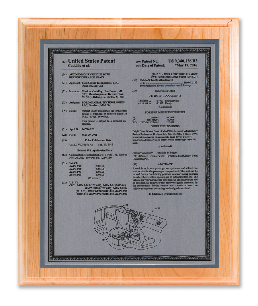 Patent Plaque - The Allegiant Series