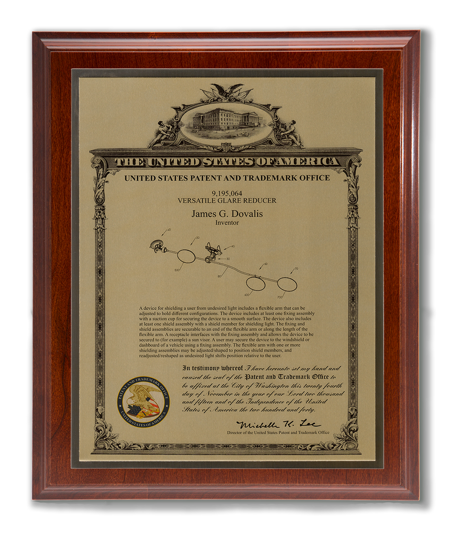 Heritage Series Patent Plaque Solid Cherry Gold