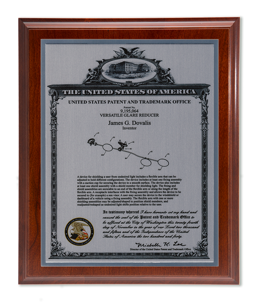 Heritage Series Patent Plaque Solid Cherry Silver
