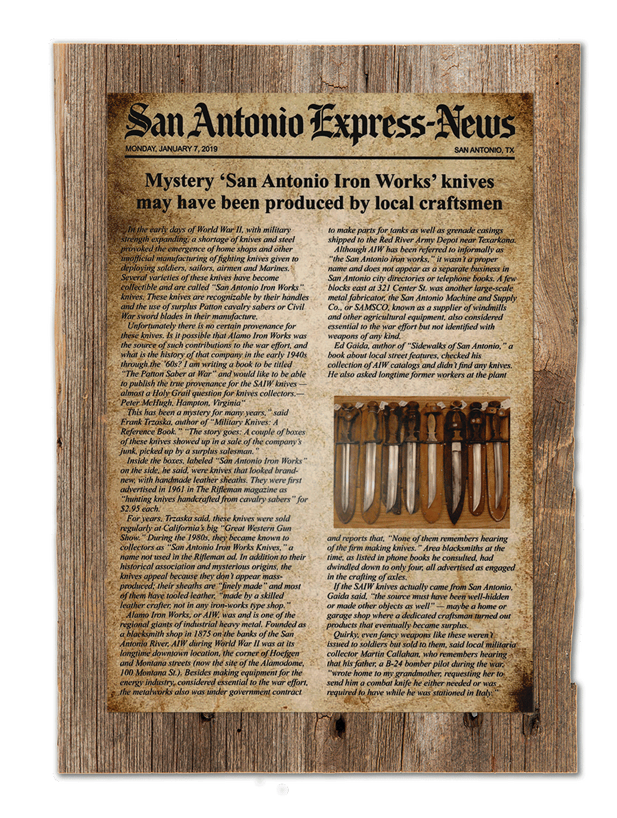 Newspaper Article Plaque - The Old West Series Reclaimed Barn Wood
