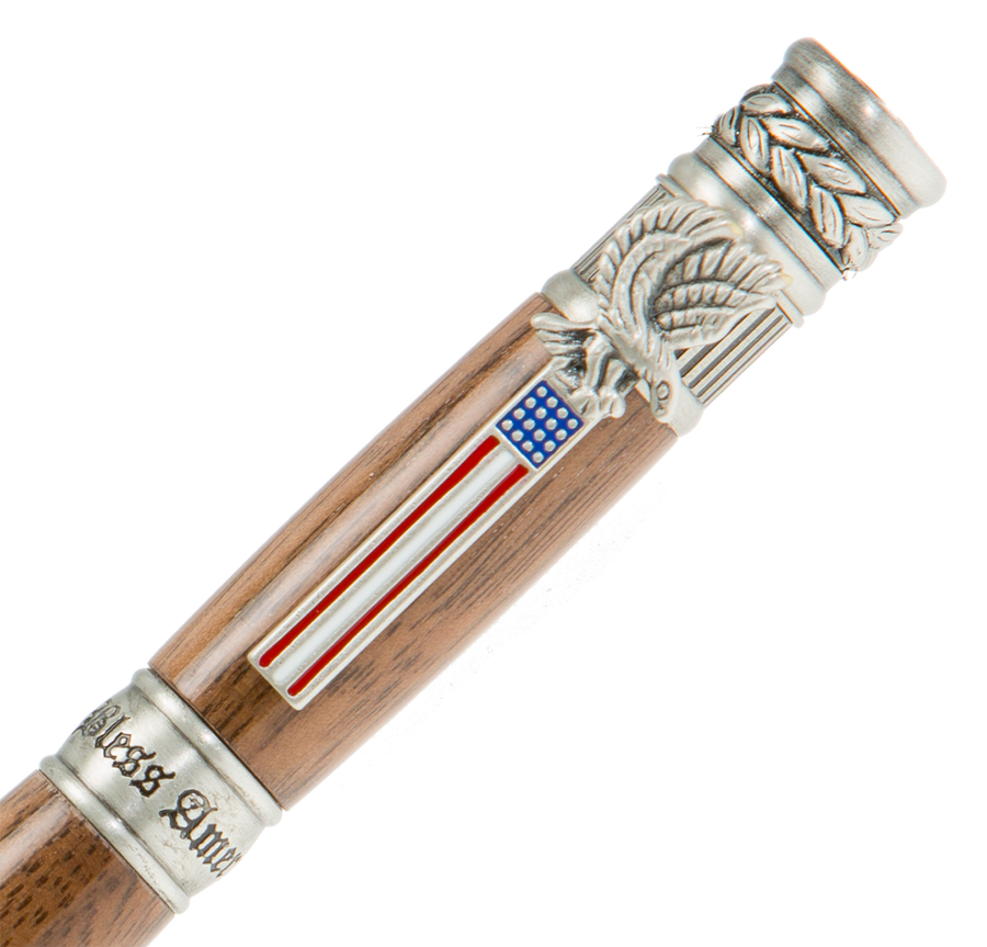 American Patriot Commemorative Pen - Handcrafted, Flag Clip