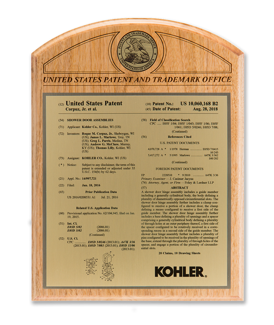 Rotunda Series Patent Plaque Solid Butternut Gold